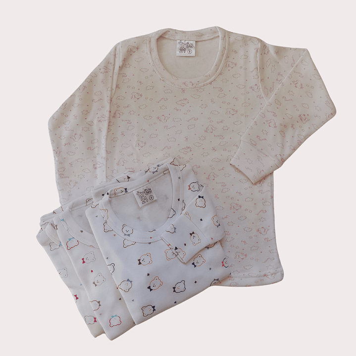 Pack 4 Camisolas Interiores Criança Cardada Tam: 2 1