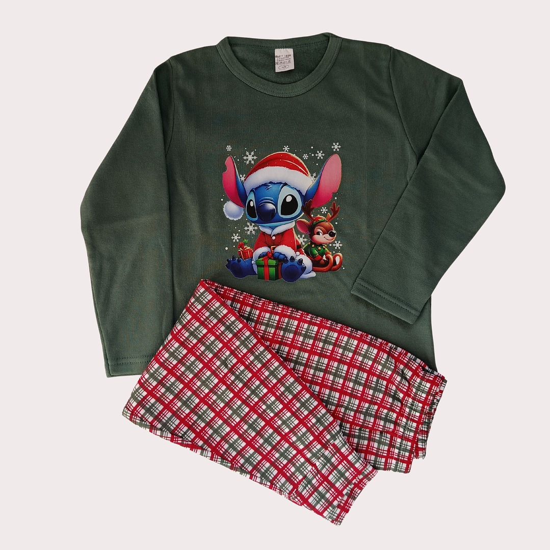 Pijama Criança Algodão Stitch Tam: 4-6A 1