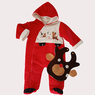 Macacão Bebé Natal Tam: 6-12 meses