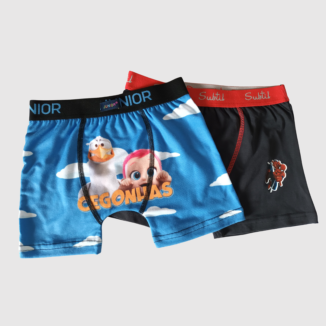 Boxer Criança Pack 2 Tam: 6A  2