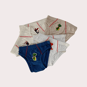 Cueca Criança Pack 5 Tam: 4-6A