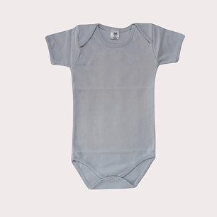 Body Liso Manga Curta 12 meses Azul