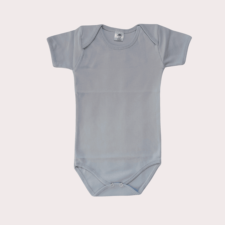 Body Liso Manga Curta 12 meses Azul 1