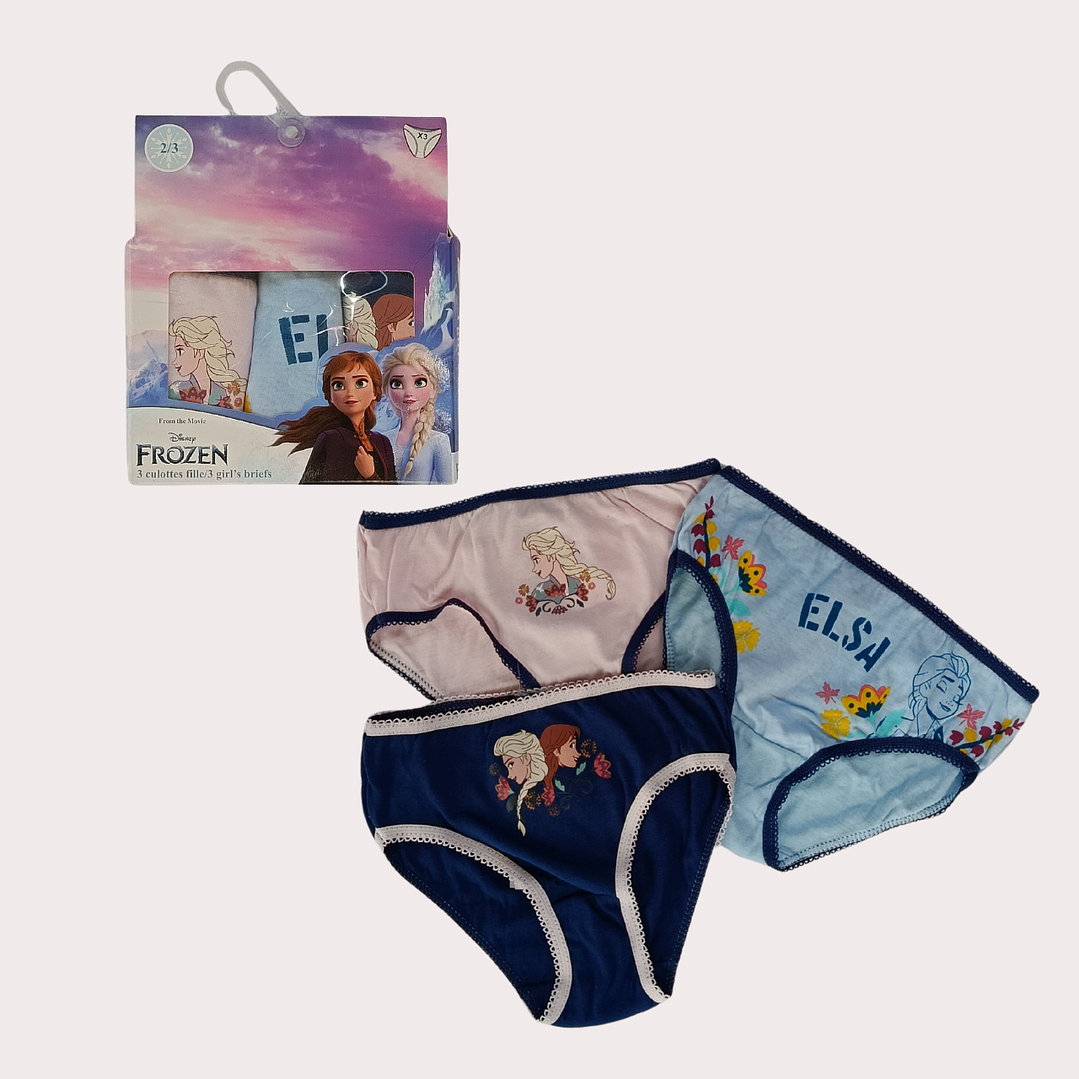 Cueca Criança Pack 3 Tam: 2-3A Frozen 1