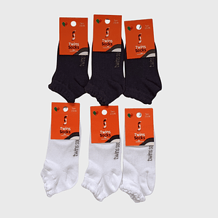 Pack 6 Soquetes Algodão Tam: 23-26 Criança com Folhos