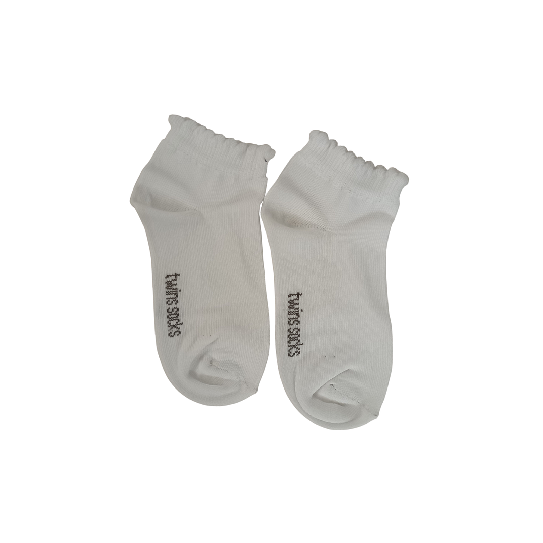 Pack 6 Soquetes Algodão Tam: 23-26 Criança com Folhos 3