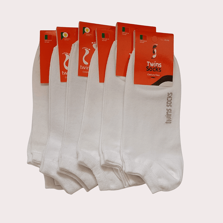 Pack 6 Soquetes Algodão Tam: 43-46 Adulto 1