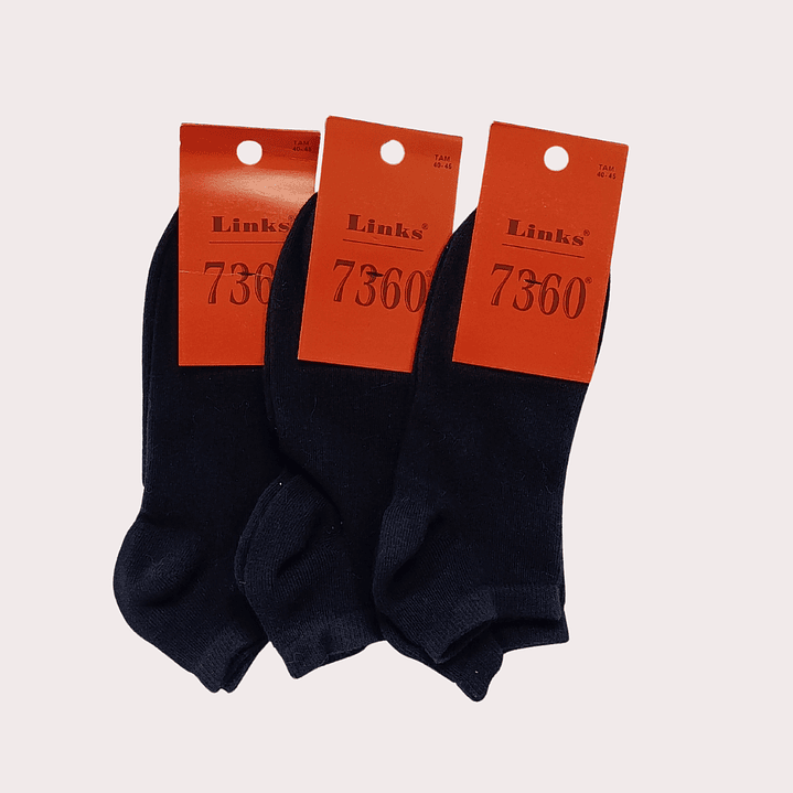 Pack 3 Soquetes Algodão Tam: 43-46 Adulto 1