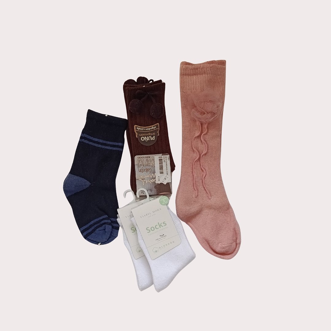 Pack 5 Meias Algodão Tam: 23-25 Criança 1