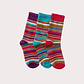 Pack 3 Meias Algodão Tam: 32-34 Criança Riscas - Miniatura 1