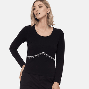 Camisola Preta Com Brilho CAMOMILLA