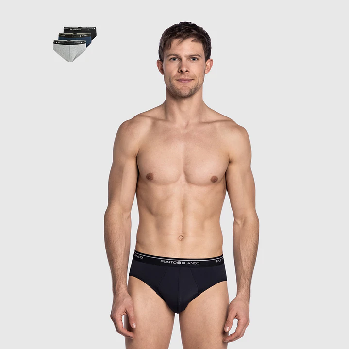 Pack 3 Slip TAM: S Basix Punto Blanco 1