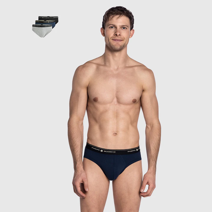 Pack 3 Slip TAM: S Basix Punto Blanco 1