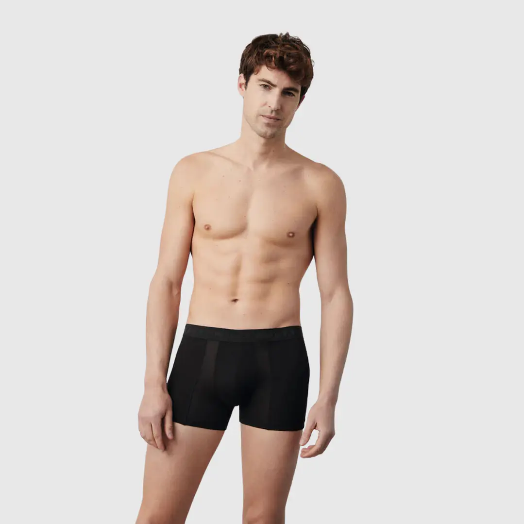 Pack 3 Boxers Algodão Respirável Preto 1