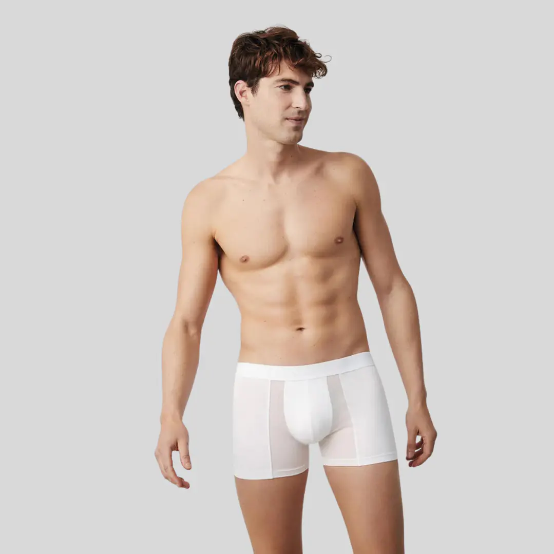 Pack 3 Boxers Algodão Respirável Branco 1
