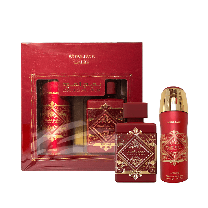 LATTAFA Estuche Badee Al Oud Sublime Lattafa 100ML+200ML Perfume Spray + 50ML Hair Mist Unisex 2