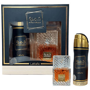 LATTAFA KHAMRAH ESTUCHE 100 ML +200 ML DESODERANTE