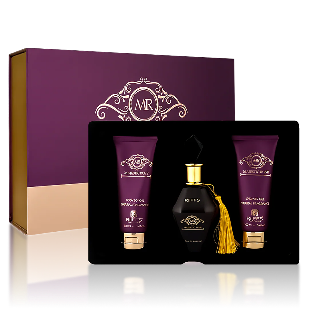 RIIFFS ESTUCHE MAJESTIC ROSE EDP 100 ML+ 100 ML SHOWER GEL +100 ML BODY LOTION MUJER 2