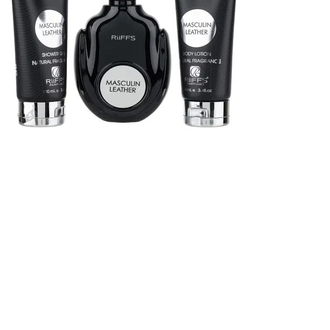 RIIFFS ESTUCHE MASCULIN LEATHER EDP 100 ML+100 ML SHOWER GEL +100 ML BODY LOTION 2