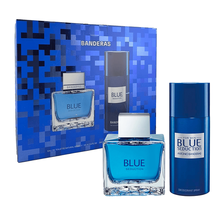 ESTUCHE ANTONIO BANDERA BLUE SEDUCTION EDT 100  ML+150 ML DESO 2