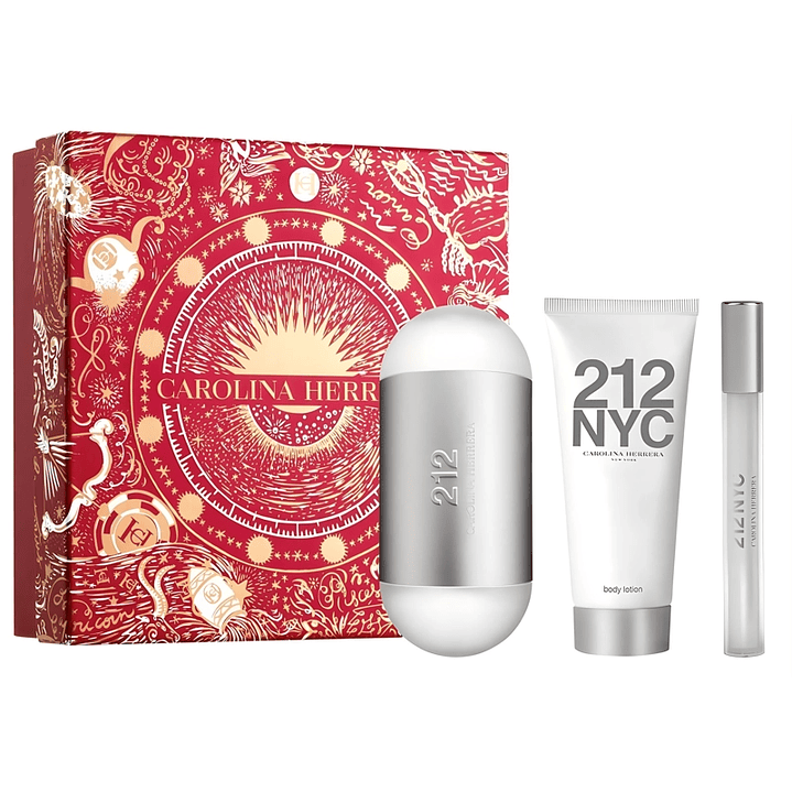 ESTUCHE CAROLINA HERRERA 212 CLASICO EDT 100 ML +10 ML +100 ML BODY LOTION 1
