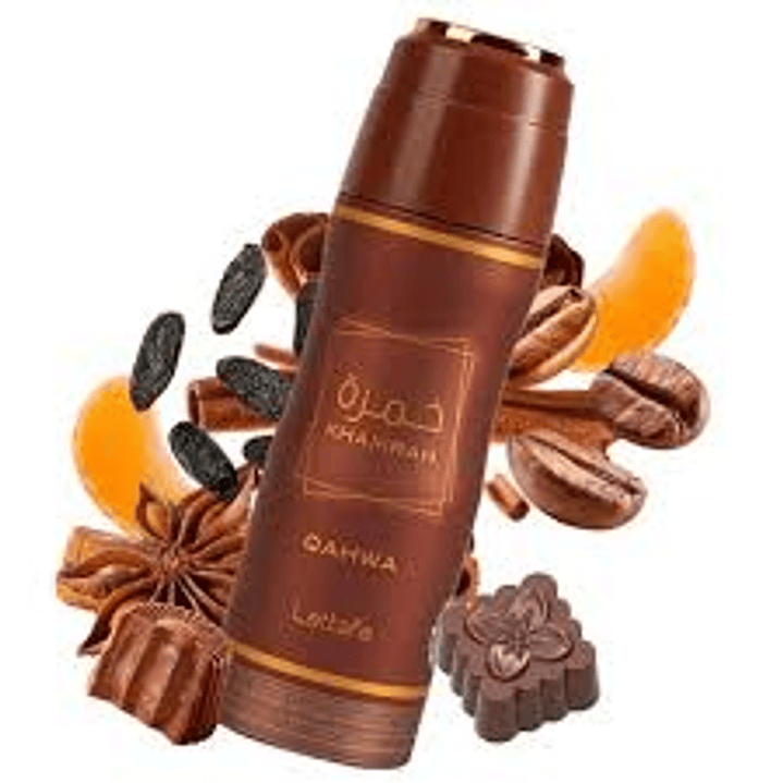 Desodorante Lattafa Khamrah Qahwa Perfumed Spray 200 Ml Hombre - Cafe 2