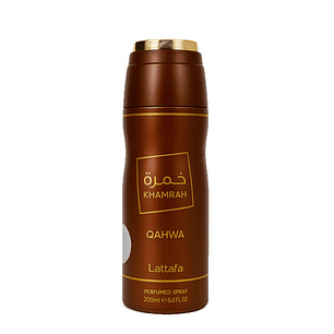 Desodorante Lattafa Khamrah Qahwa Perfumed Spray 200 Ml Hombre - Cafe