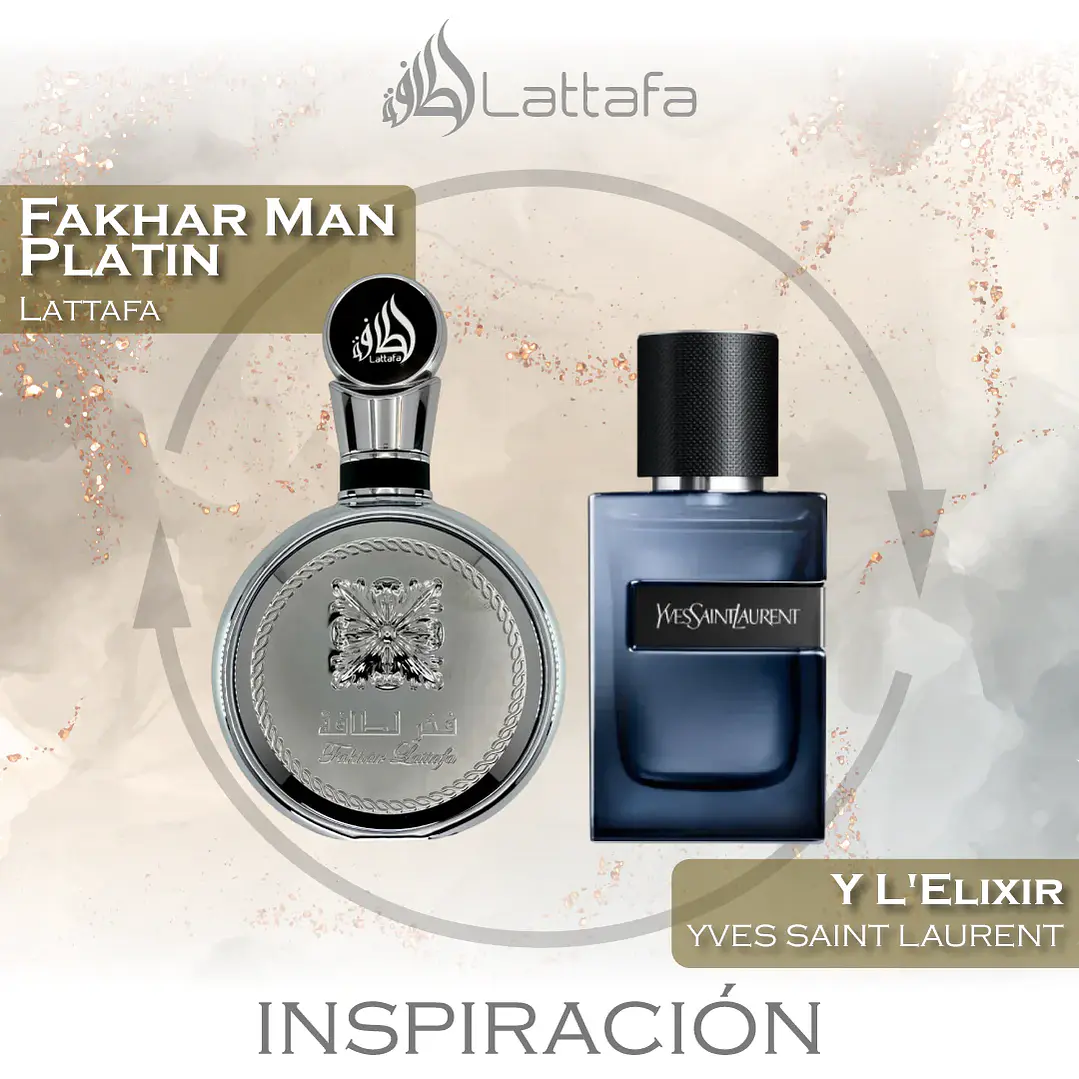 Fakhar Platin Lattafa 100Ml Edp Unisex - Inspirado en Y Elixir Yves Saint Laurent 2