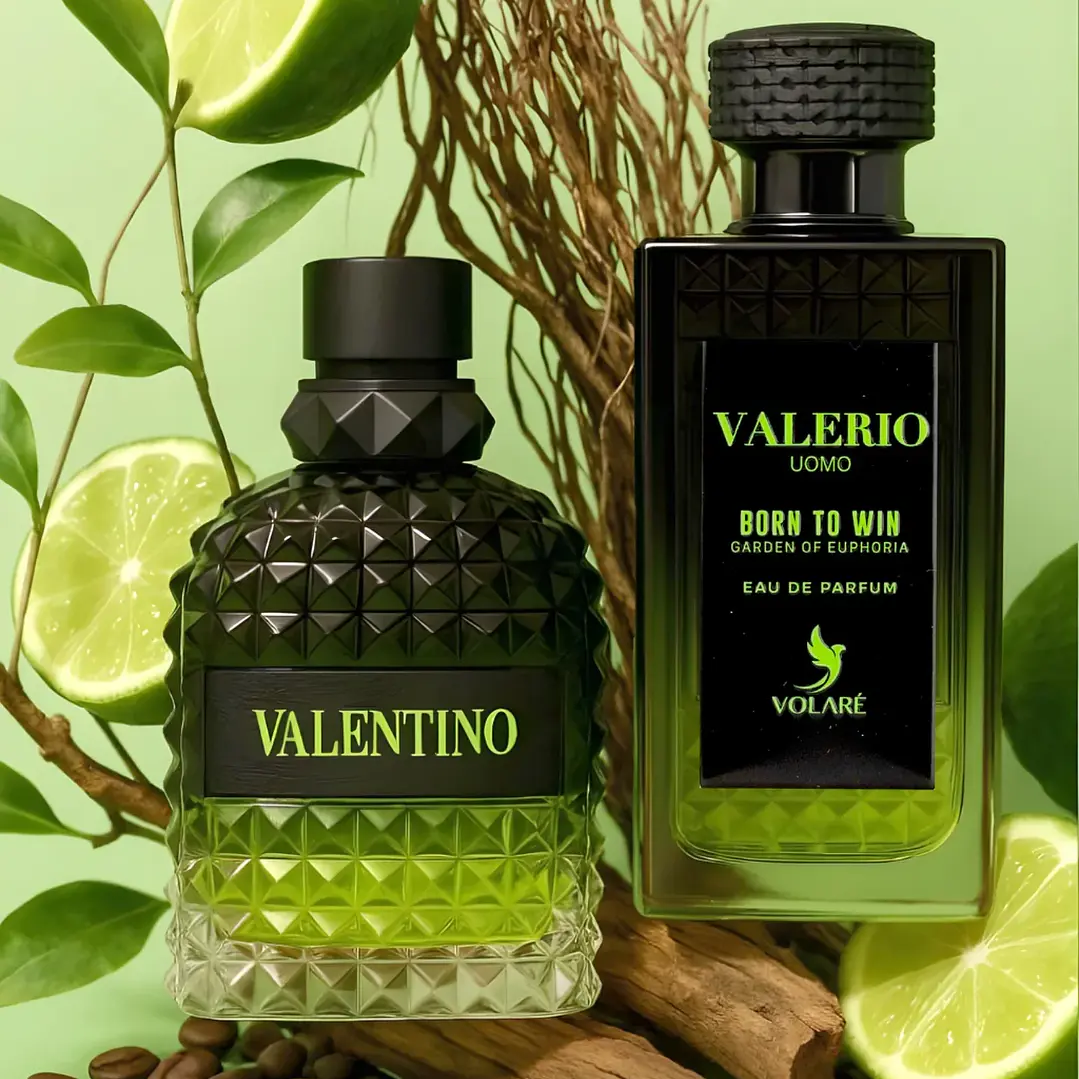 VALERIO UOMO BORN TO WIN EDP 100 ML hombre- INSPIRADO EN Valentino Uomo Born In Roma Green Stravaganza EDT 2