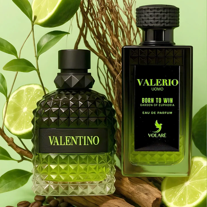 VALERIO UOMO BORN TO WIN EDP 100 ML hombre- INSPIRADO EN Valentino Uomo Born In Roma Green Stravaganza EDT 2