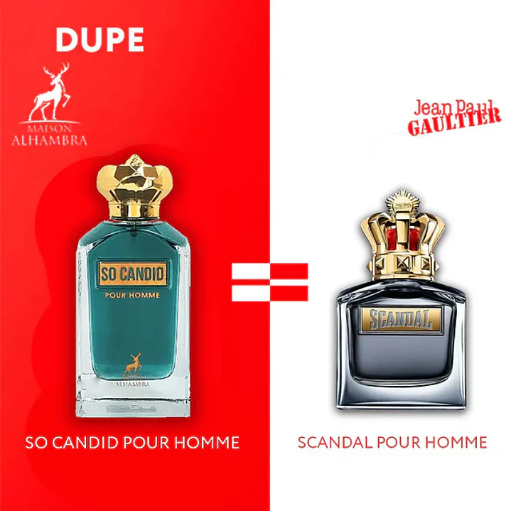 So Candid Pour Homme Maison Alhambra 100Ml Hombre Edp- INSPIRADO EN SCANDAL DE JEAN PAUL GUILTER  2