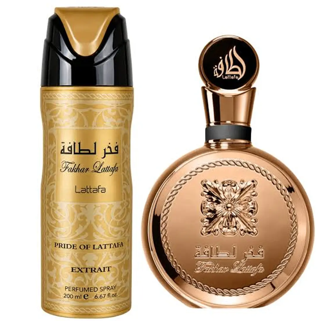 ESTUCHE Fakhar Extrat EDP 100 ml + Perfume Spray 200 ml UNISEX  3