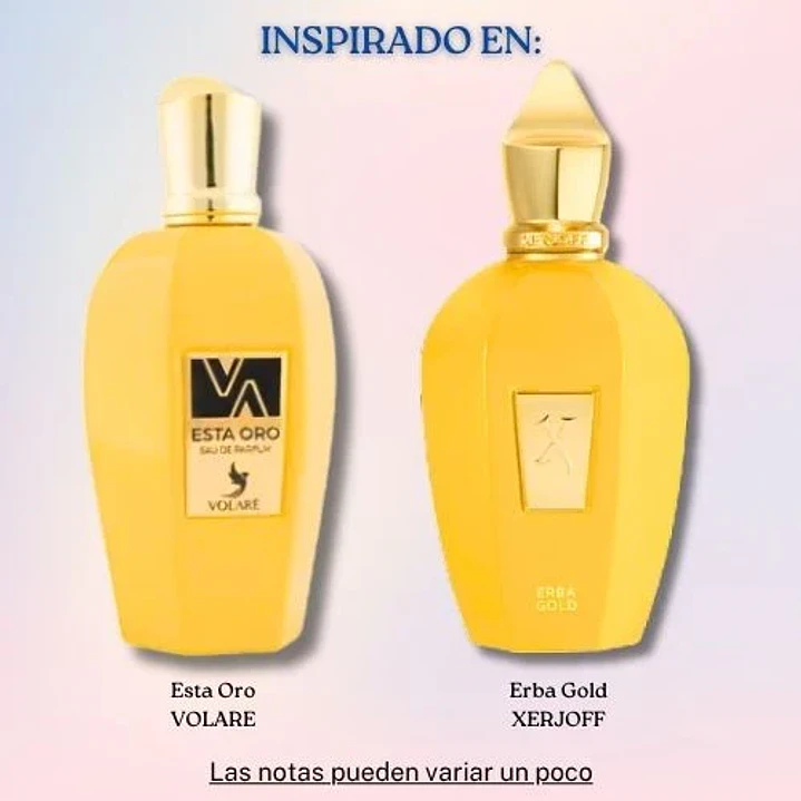 VOLARE ESTA ORO EAU DE PARFUM 100 ML UNISEX -INSPIRADO EN Erba Gold Xerjoff 1