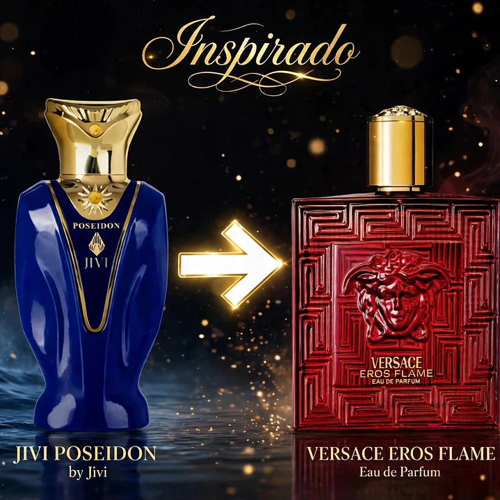 Jivi Parfums Poseidon Greek God EDP 100 ml unisex  - Inspirado de Versace Eros Flame 1