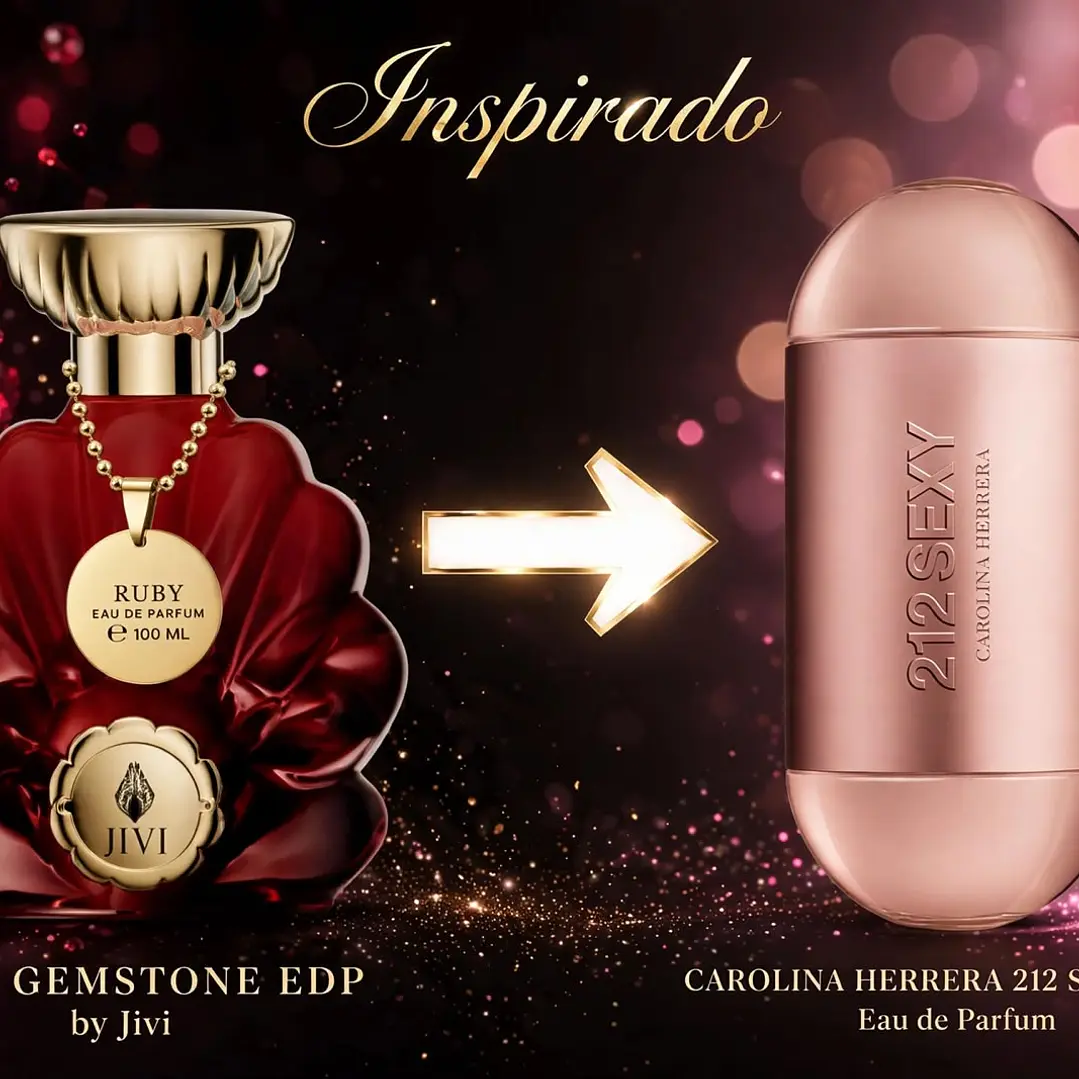 Jivi Parfums Ruby Gemstone EDP 100 ml Mujer - Inspirado de Carolina Herrera 212 Sexy Women 1