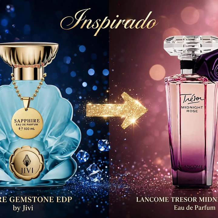 Jivi Parfums Sapphire Gemstone EDP 100 ml Mujer - Inspirado de Lancome Tresor Midnight Rose 1