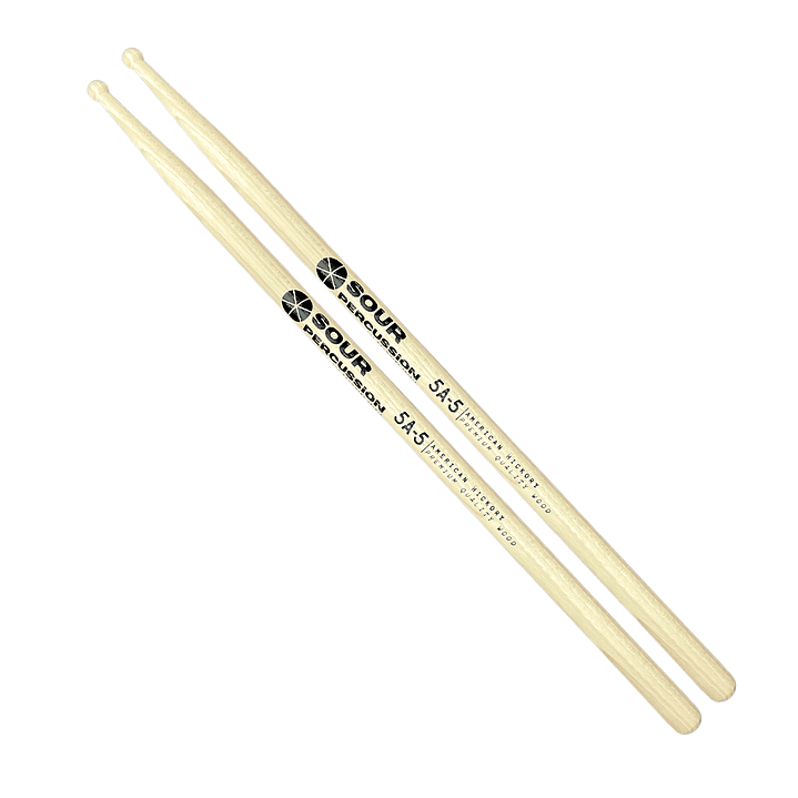 BAQUETAS SOUR PERCUSSION 5A ROUND AMERICAN HICKORY CLASSIC SERIES