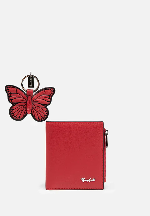 SET BILLETERA Y LLAVERO BUTTERFLY Craft