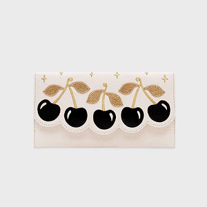 BILLETERA LARGA LUCKY CHERRIES HUESO