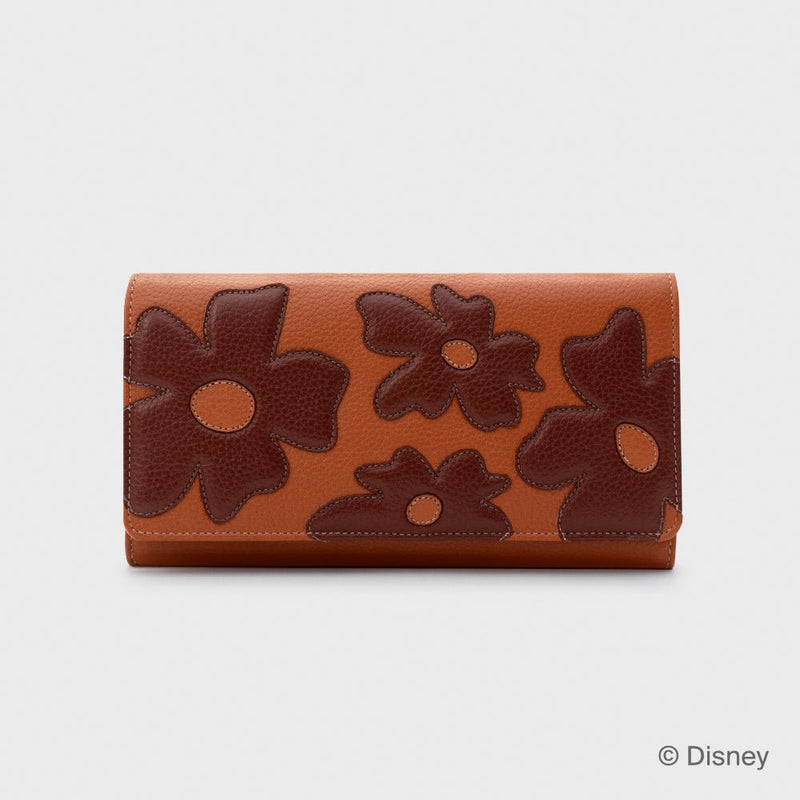 BILLETERA LARGA WILDWOOD HEART FLOWERS MARRÓN 1