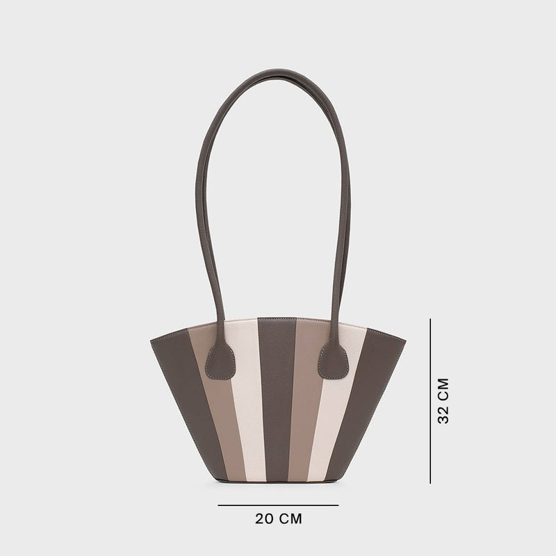 NABILA TRAPEZE BAG GRIS 4