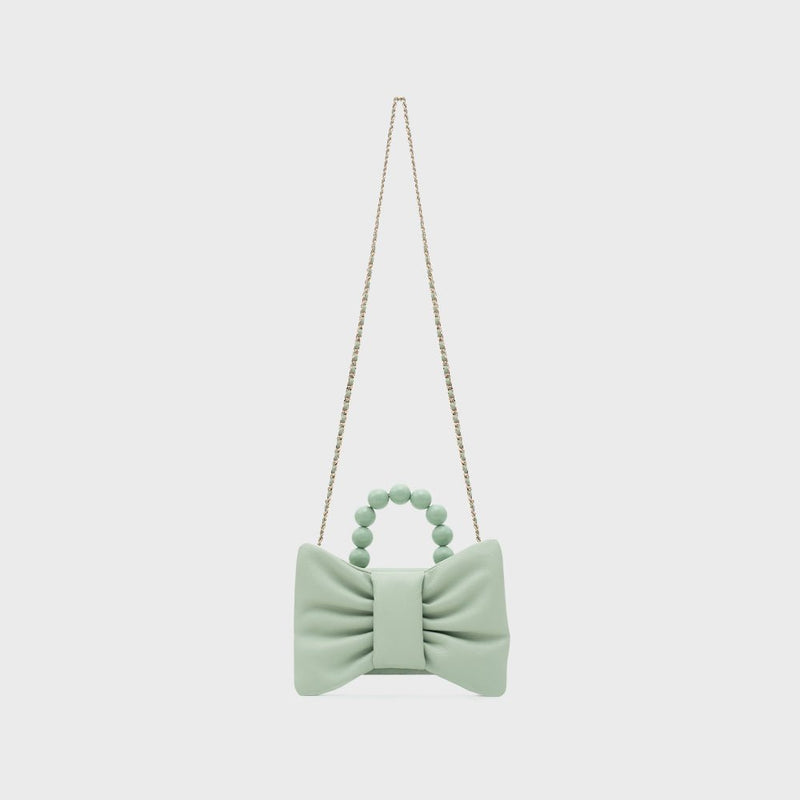 NAILA BEADED BOW BAG VERDE 4