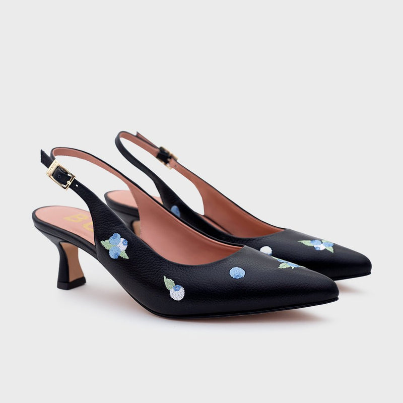 NINETTE BLUEBERRY MIDI SLINGBACK NEGRO 4