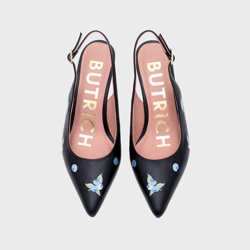 NINETTE BLUEBERRY MIDI SLINGBACK NEGRO 5