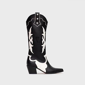 BOTA LUCKY HEARTS HUESO NEGRO