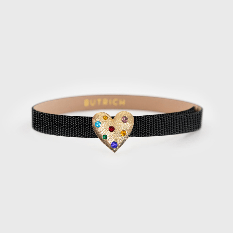 HEBILLA | CORAZON CRISTALES DORADO 1