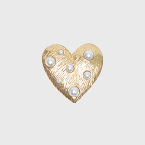 HEBILLA | CORAZÓN PERLAS DORADO
