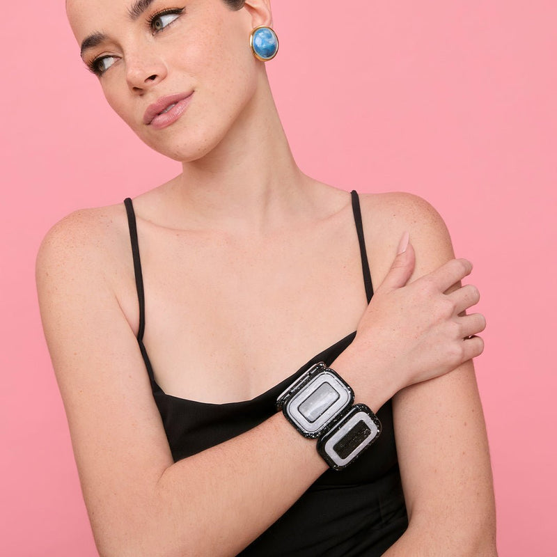 BRAZALETE CORDELIA BLANCO NEGRO 2