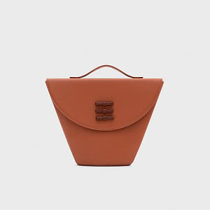 LUCILLE FLAP TRAPEZE BAG COBRE