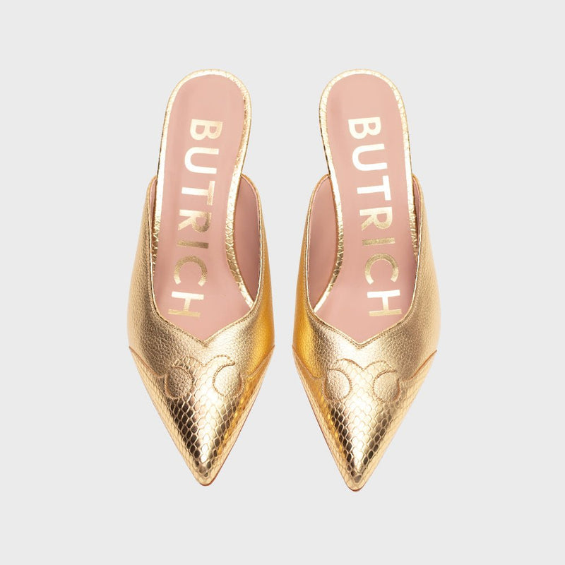LUCKY MULE PUMP ORO 4